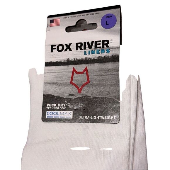 NEW WITH TAGS Pair of Fox River Wick Dry Ultra-Lightweight Liners Crew LARGE MEN - Picture 2 of 4